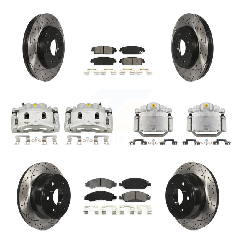 Transit Auto KCD-100375S Disc Brake Kit for 2008-2014 Chevrolet Silverado 1500, Cadillac Escalade, Cadillac Escalade ESV & more - Front and Rear product image