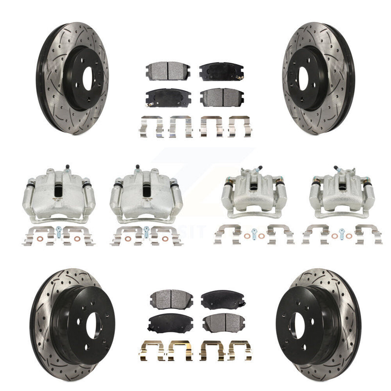Transit Auto KCD-100376T Disc Brake Kit for 2010-2017 Chevrolet Equinox, GMC Terrain - Front and Rear product image