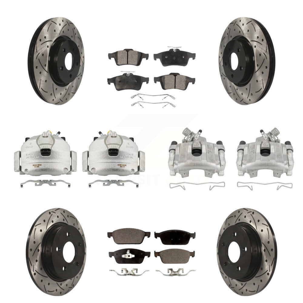 Transit Auto KCD-100381P Disc Brake Kit for 2013-2018 Ford Focus - Front and Rear product image