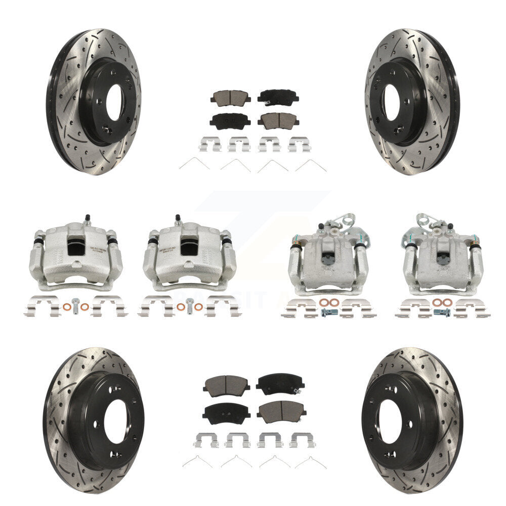 Transit Auto KCD-100383C Disc Brake Kit for 2017-2020 Hyundai Elantra - Front and Rear product image