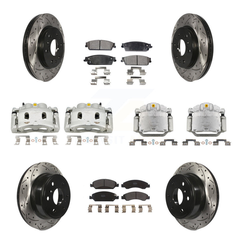 Transit Auto KCD-100384P Disc Brake Kit for 2008-2014 Chevrolet Silverado 1500, Cadillac Escalade, Cadillac Escalade ESV & more - Front and Rear product image
