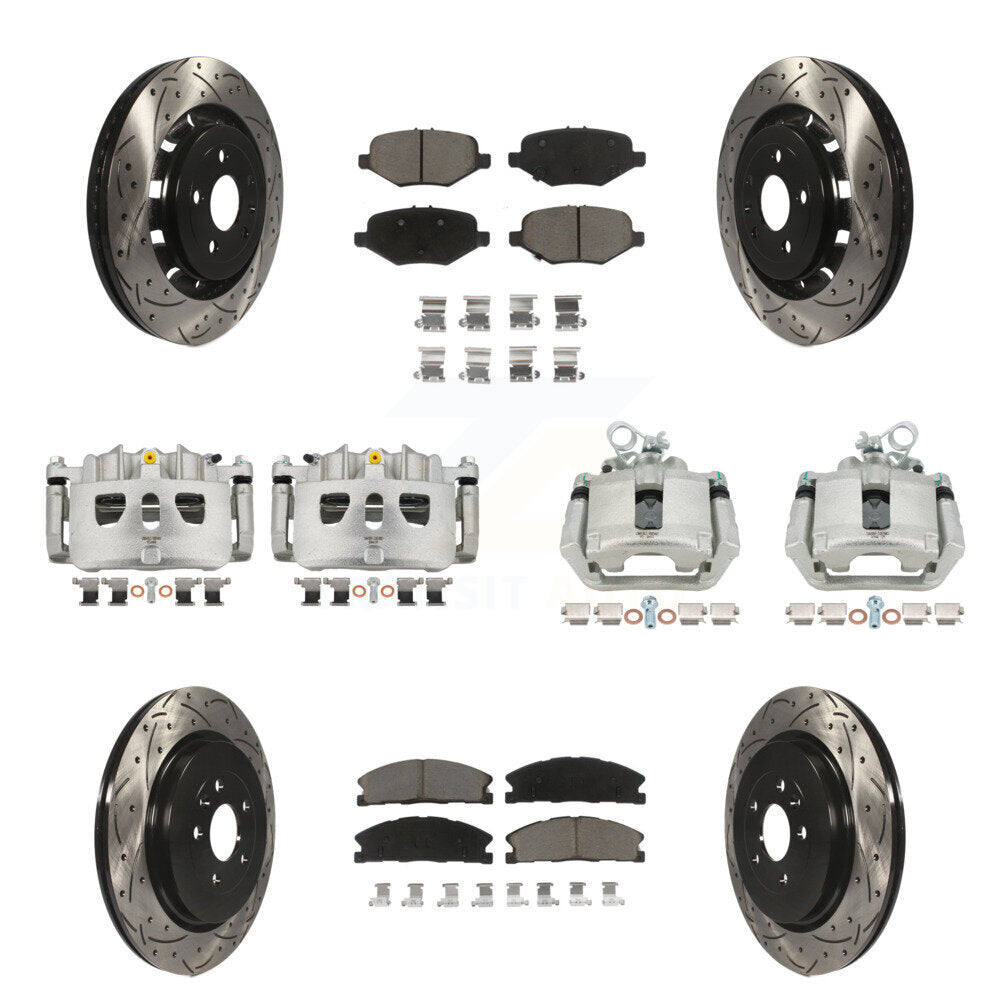 Transit Auto KCD-100395C Disc Brake Kit for 2013-2019 Ford Taurus, Ford Explorer, Ford Special Service Police Sedan & more - Front and Rear product image