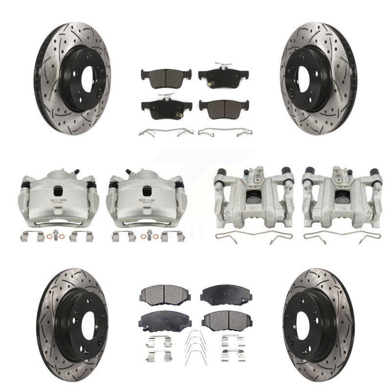 Transit Auto KCD-100396P Disc Brake Kit for 2016-2021 Honda Civic - Front and Rear product image
