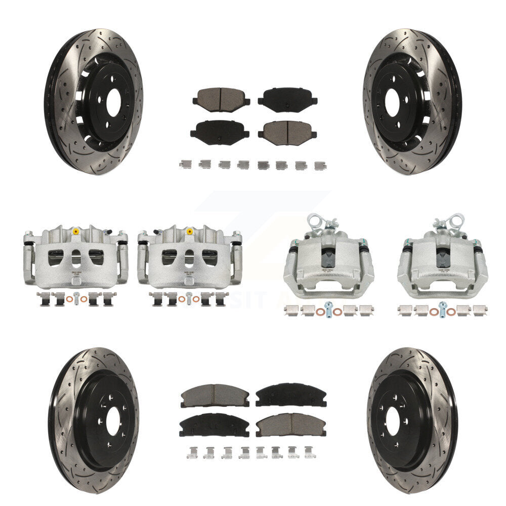 Transit Auto KCD-100397C Disc Brake Kit for 2013-2019 Ford Taurus, Ford Explorer, Lincoln MKS & more - Front and Rear product image