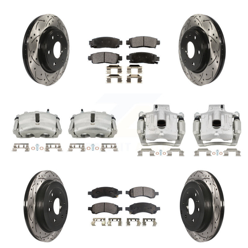 Transit Auto KCD-100399P Disc Brake Kit for 2007-2017 GMC Acadia Limited, Chevrolet Traverse, Buick Enclave & more - Front and Rear product image