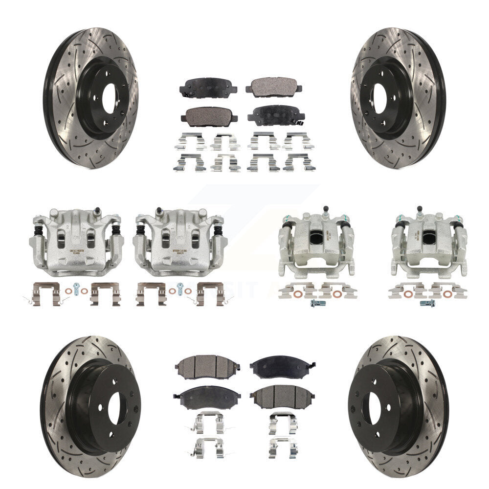 Transit Auto KCD-100404P Disc Brake Kit for 2010-2015 INFINITI Q40, INFINITI QX50, INFINITI EX37 & more - Front and Rear product image