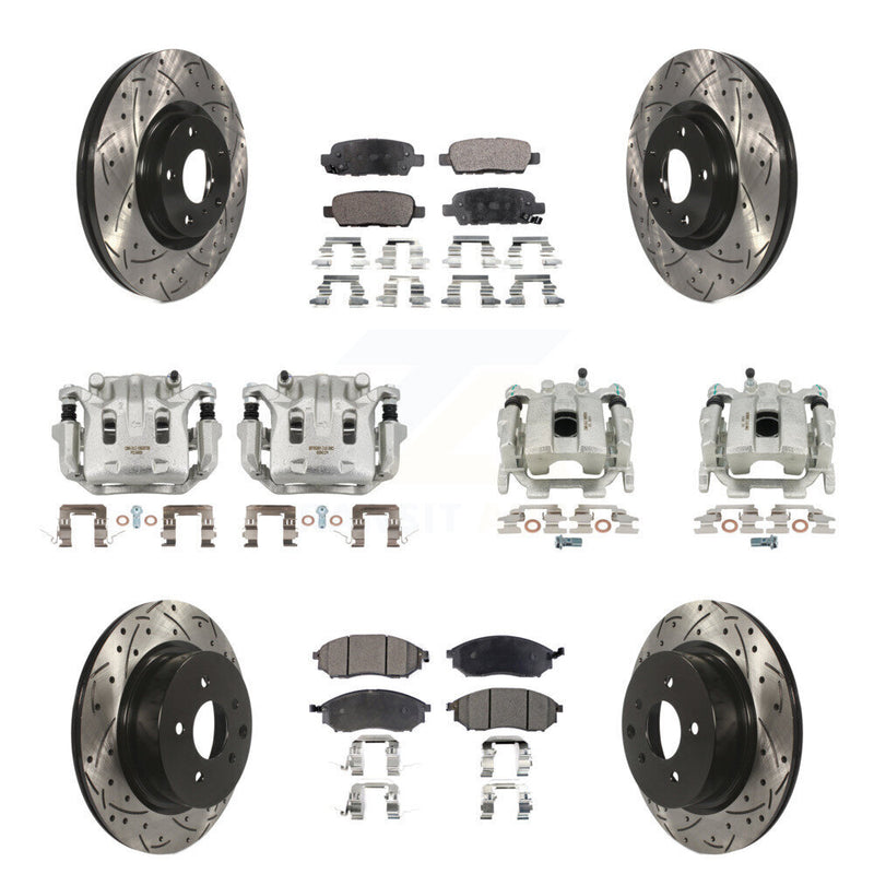 Transit Auto KCD-100404P Disc Brake Kit for 2010-2015 INFINITI Q40, INFINITI QX50, INFINITI EX37 & more - Front and Rear product image