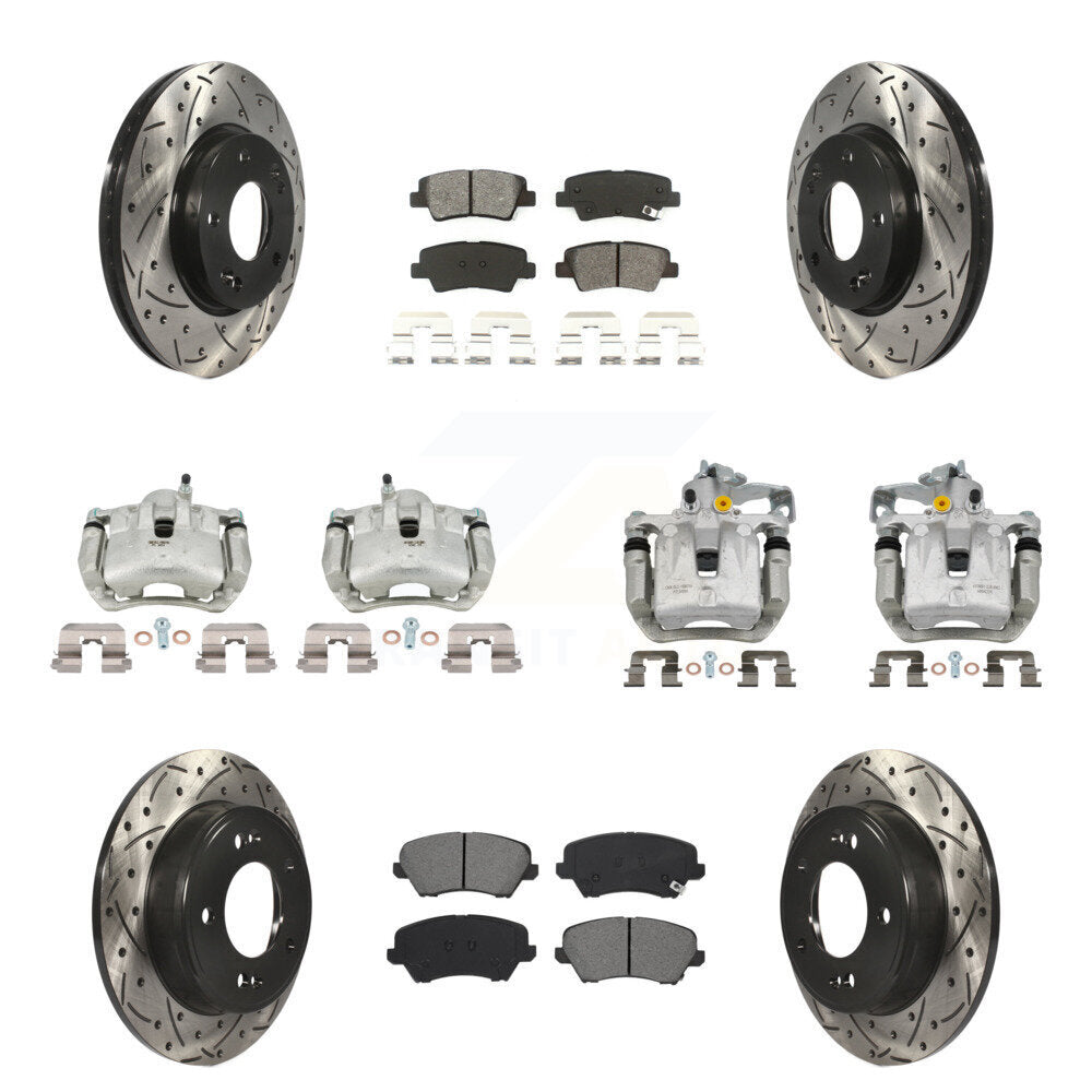 Transit Auto KCD-100406S Disc Brake Kit for 2016-2017 Kia Forte Koup, Hyundai Elantra GT - Front and Rear product image