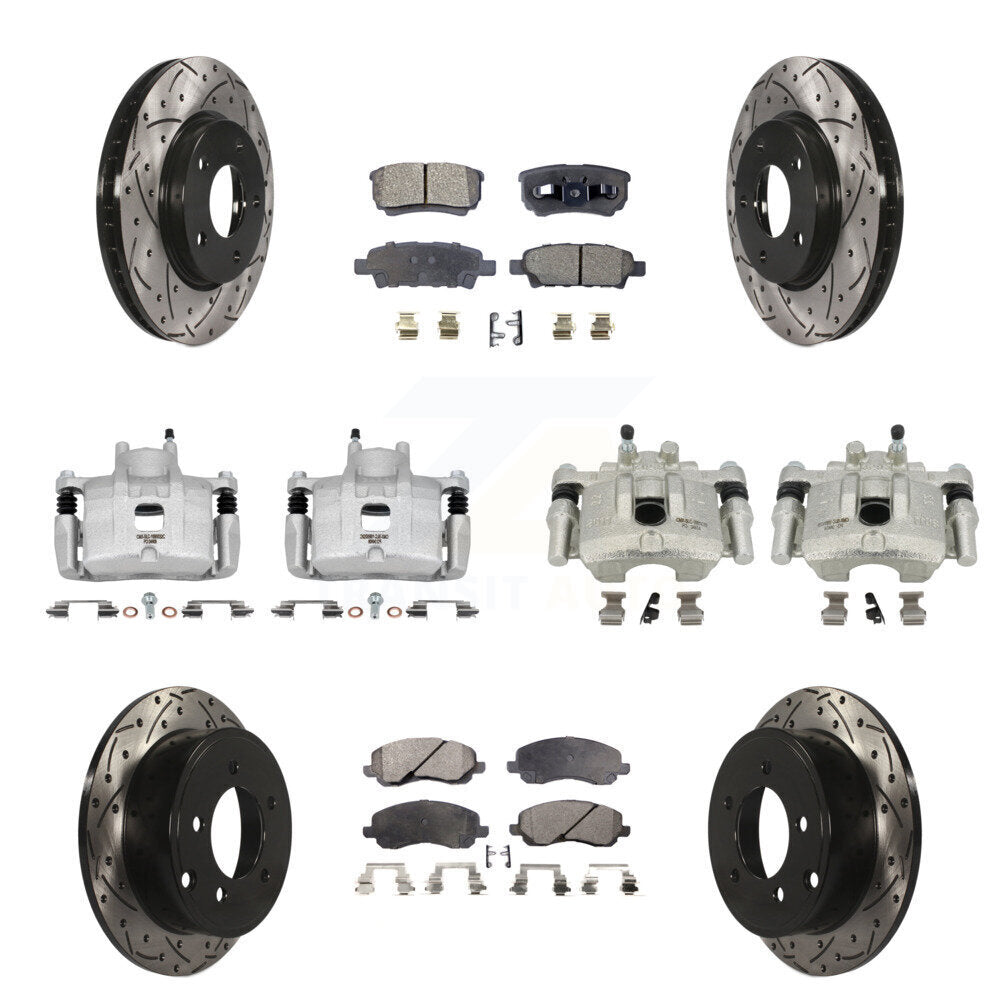 Transit Auto KCD-100409P Disc Brake Kit for 2008-2016 Mitsubishi Lancer - Front and Rear product image