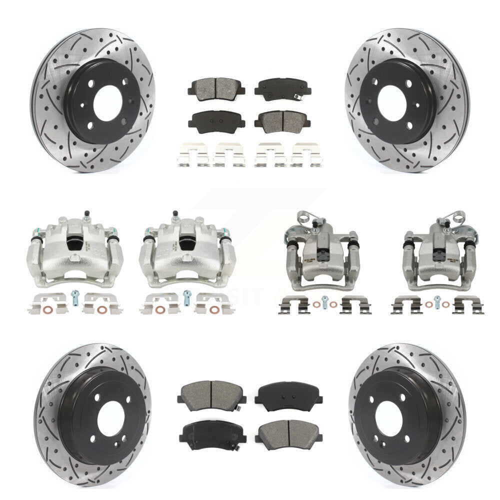 Transit Auto KCD-100411S Disc Brake Kit for 2012-2016 Hyundai Accent - Front and Rear product image