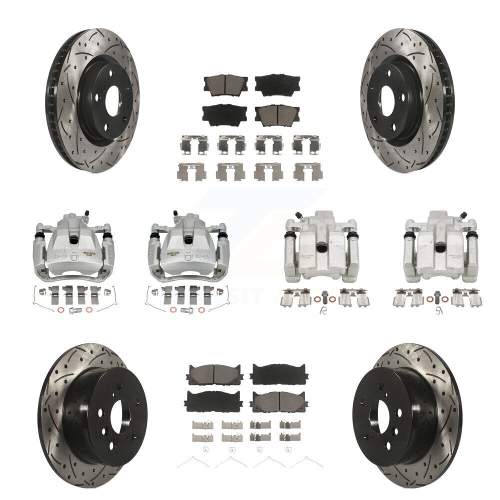 Transit Auto KCD-100412C Disc Brake Kit for 2012-2018 Lexus ES300h, Lexus ES350, Toyota Avalon & more - Front and Rear product image