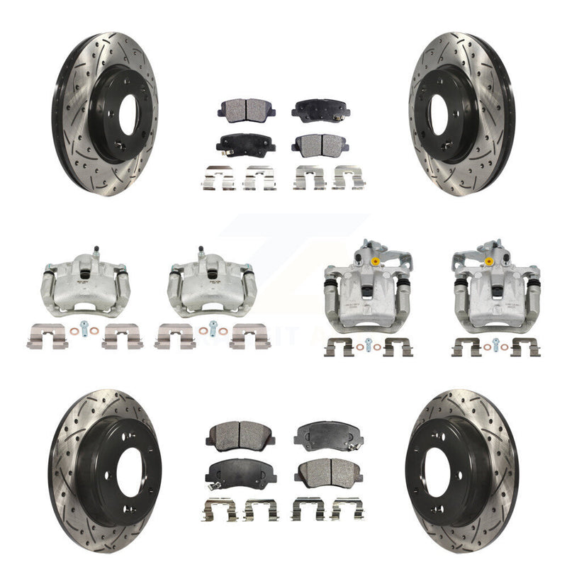 Transit Auto KCD-100412P Disc Brake Kit for 2013-2016 Hyundai Elantra GT, Kia Forte, Kia Forte5 & more - Front and Rear product image