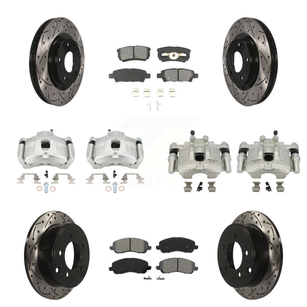 Transit Auto KCD-100414S Disc Brake Kit for 2007-2017 Chrysler 200, Dodge Caliber, Dodge Avenger & more - Front and Rear product image