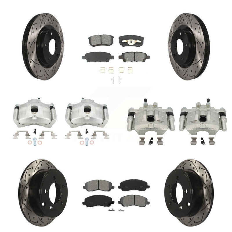 Transit Auto KCD-100414S Disc Brake Kit for 2007-2017 Chrysler 200, Dodge Caliber, Dodge Avenger & more - Front and Rear product image