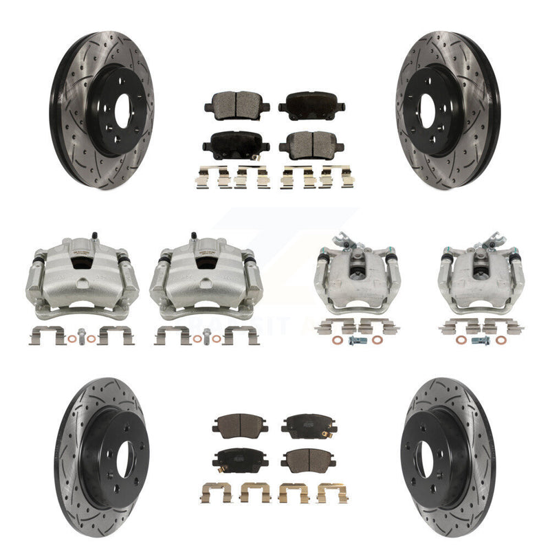 Transit Auto KCD-100414T Disc Brake Kit for 2017-2019 Chevrolet Cruze - Front and Rear product image