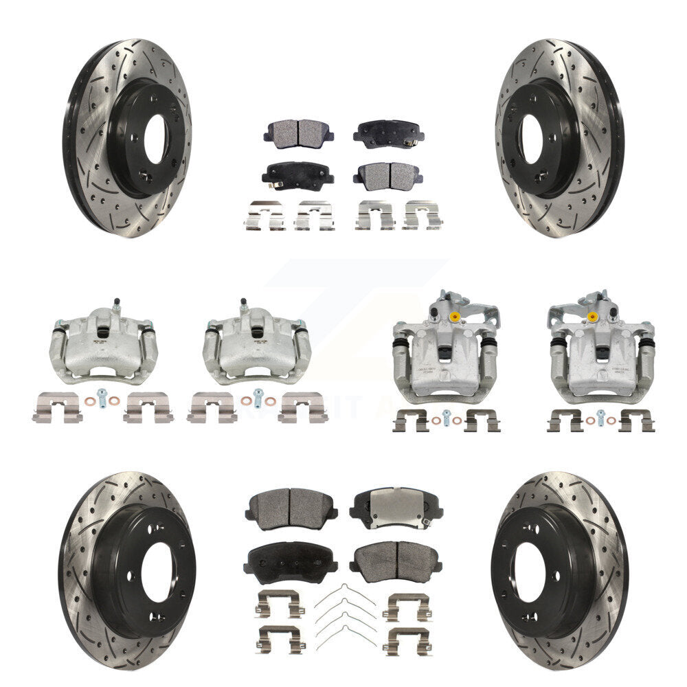 Transit Auto KCD-100415P Disc Brake Kit for 2016-2017 Kia Forte Koup, Hyundai Elantra GT - Front and Rear product image