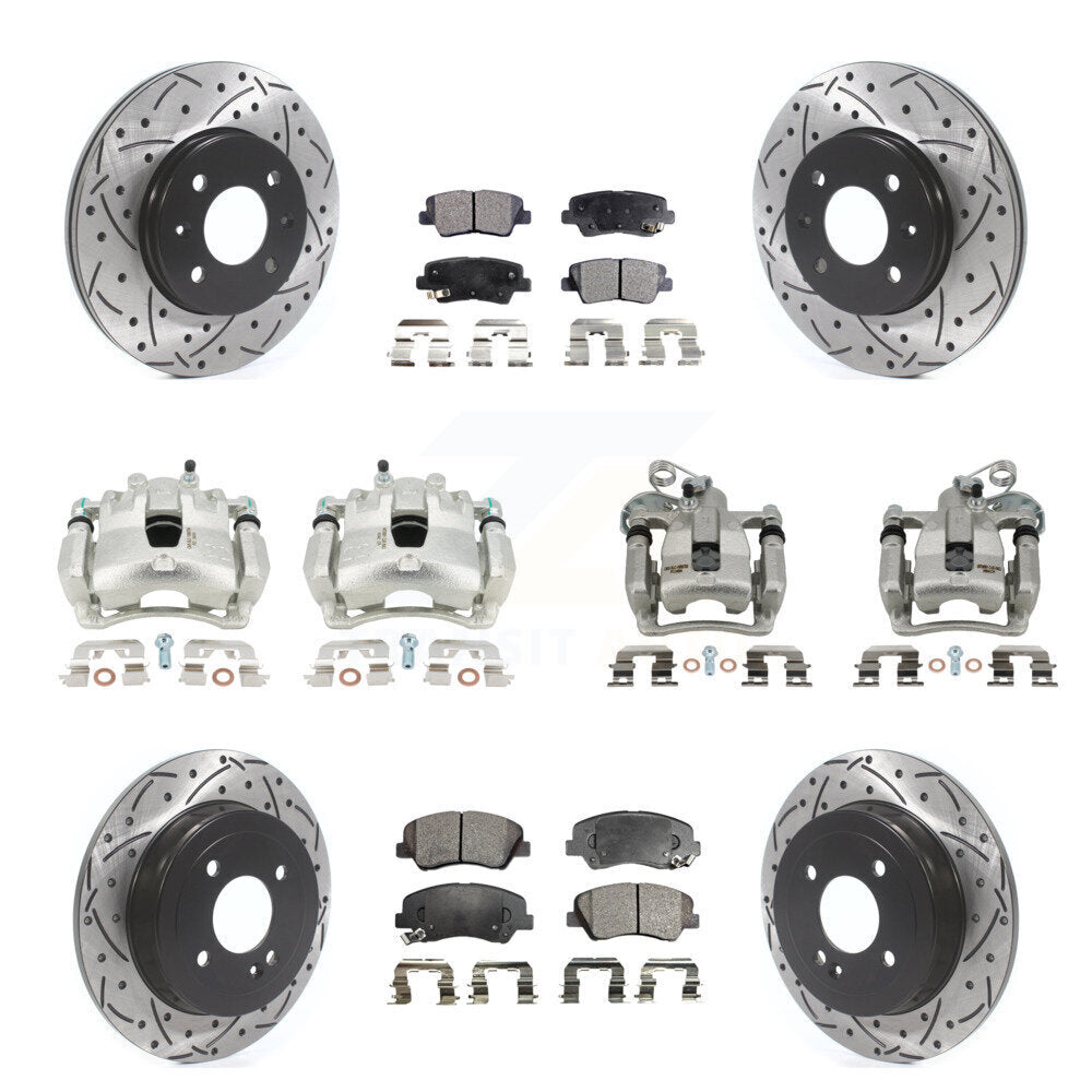 Transit Auto KCD-100421P Disc Brake Kit for 2012-2016 Hyundai Accent - Front and Rear product image