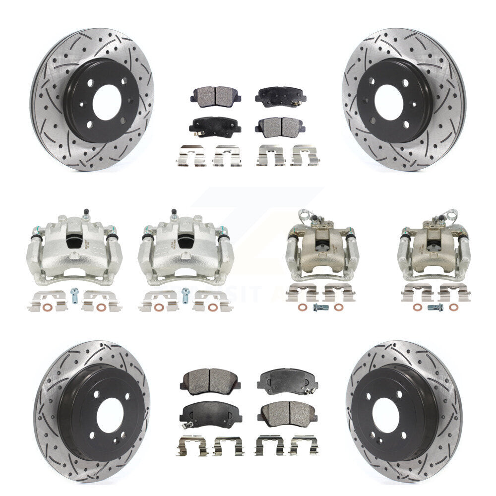 Transit Auto KCD-100421T Disc Brake Kit for 2012-2016 Kia Rio - Front and Rear product image