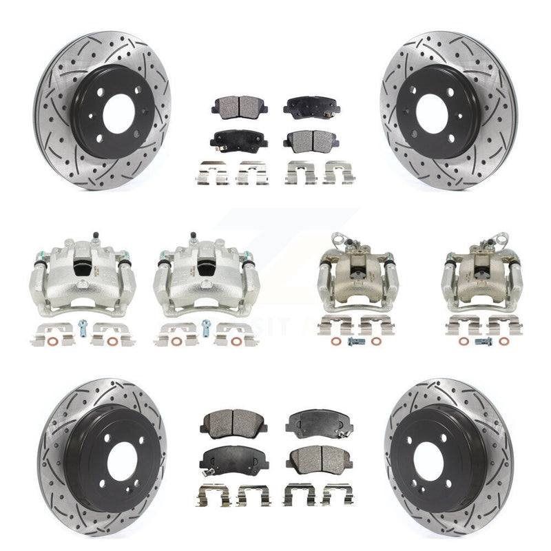 Transit Auto KCD-100421T Disc Brake Kit for 2012-2016 Kia Rio - Front and Rear product image
