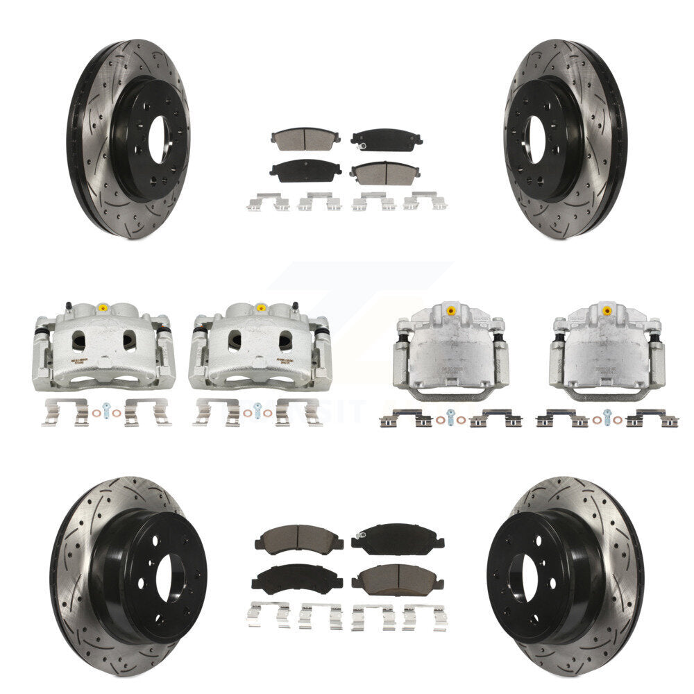 Transit Auto KCD-100423C Disc Brake Kit for 2008-2014 Chevrolet Silverado 1500, Cadillac Escalade, Cadillac Escalade ESV & more - Front and Rear product image