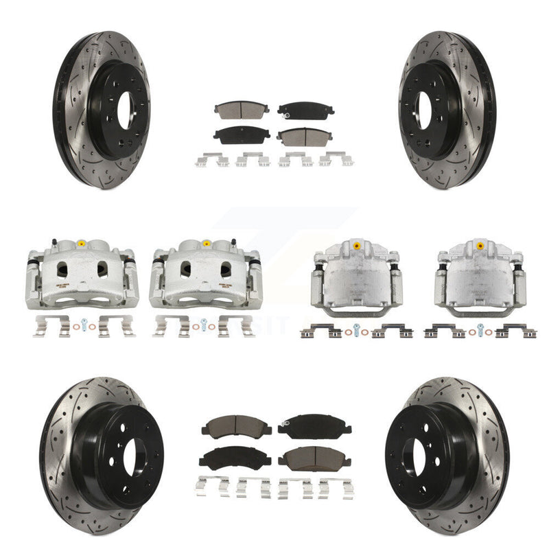 Transit Auto KCD-100423C Disc Brake Kit for 2008-2014 Chevrolet Silverado 1500, Cadillac Escalade, Cadillac Escalade ESV & more - Front and Rear product image
