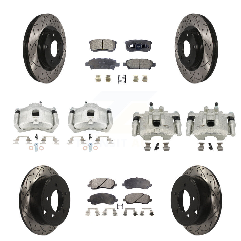 Transit Auto KCD-100424P Disc Brake Kit for 2007-2017 Chrysler 200, Dodge Caliber, Dodge Avenger & more - Front and Rear product image