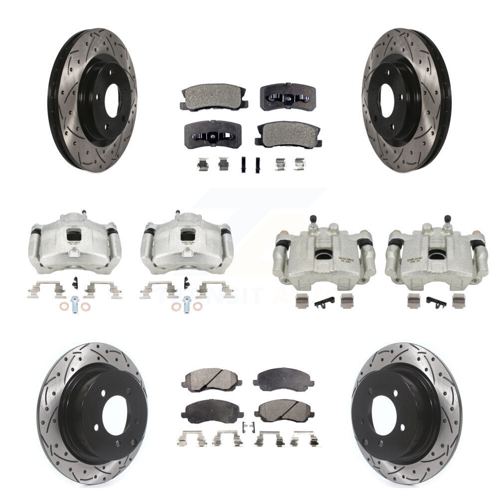 Transit Auto KCD-100425P Disc Brake Kit for 2007-2017 Chrysler 200, Dodge Avenger, Chrysler Sebring & more - Front and Rear product image