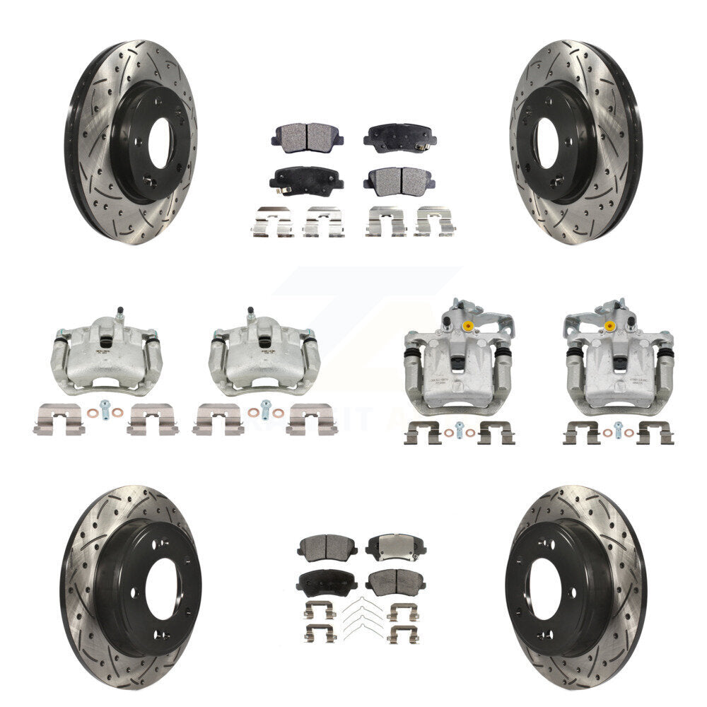 Transit Auto KCD-100425T Disc Brake Kit for 2016-2017 Kia Forte Koup, Hyundai Elantra GT - Front and Rear product image