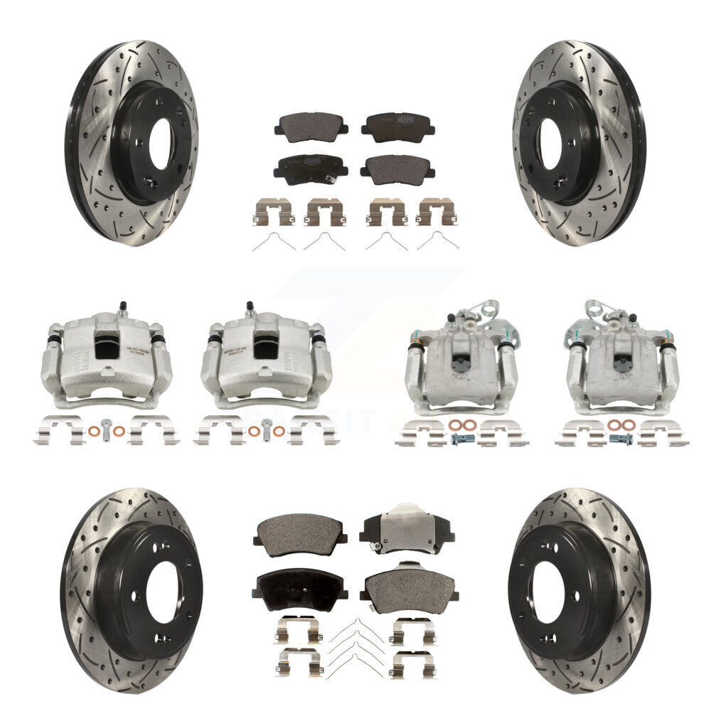 Transit Auto KCD-100429T Disc Brake Kit for 2017-2020 Hyundai Elantra - Front and Rear product image