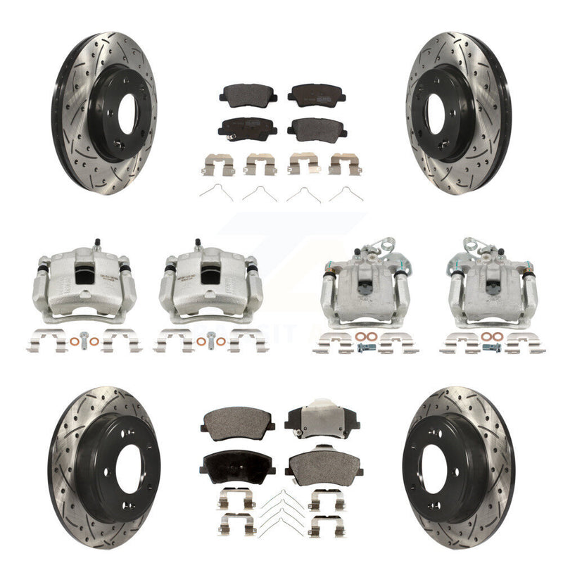Transit Auto KCD-100433P Disc Brake Kit for 2017-2020 Hyundai Elantra - Front and Rear product image