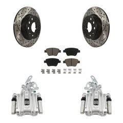 Transit Auto KCD-100434C Disc Brake Kit for 2011-2019 Volkswagen Beetle, Volkswagen Jetta, Volkswagen Golf - Rear product image