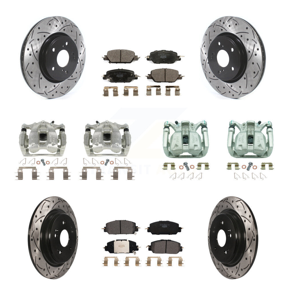 Transit Auto KCD-100437T Disc Brake Kit for 2017-2022 Honda CR-V - Front and Rear product image
