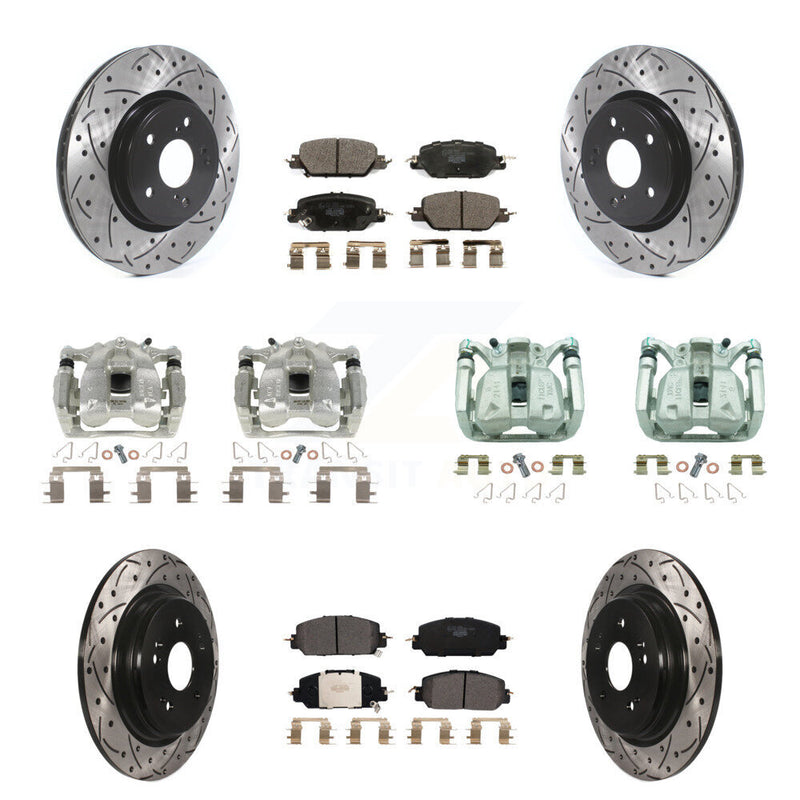 Transit Auto KCD-100437T Disc Brake Kit for 2017-2022 Honda CR-V - Front and Rear product image