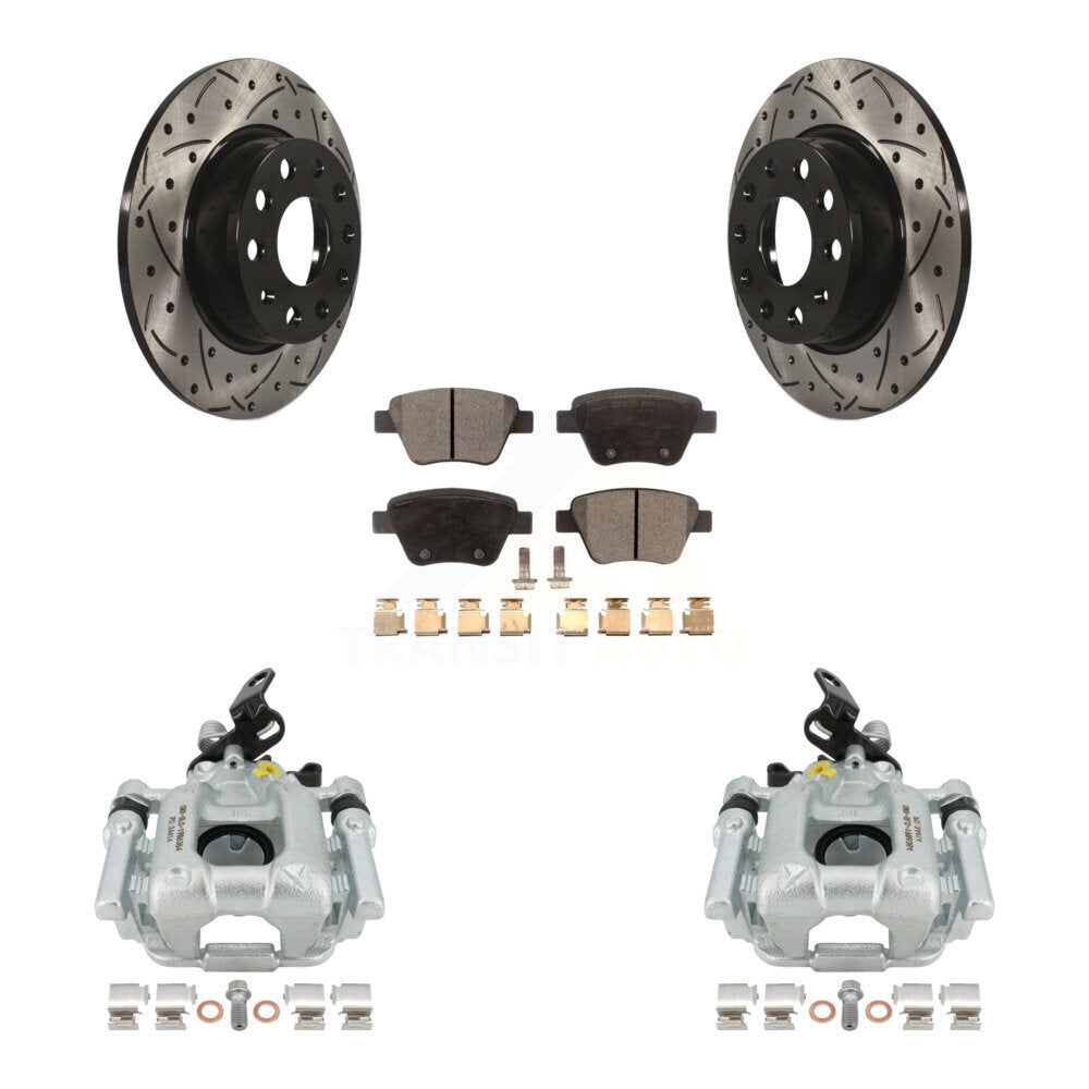 Transit Auto KCD-100439P Disc Brake Kit for 2010-2016 Volkswagen GTI, Volkswagen Beetle, Volkswagen Golf & more - Rear product image