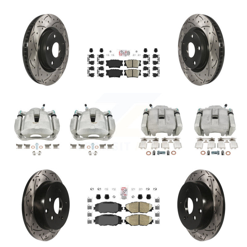 Transit Auto KCD-100444N Disc Brake Kit for 2012-2018 Toyota RAV4 - Front and Rear product image