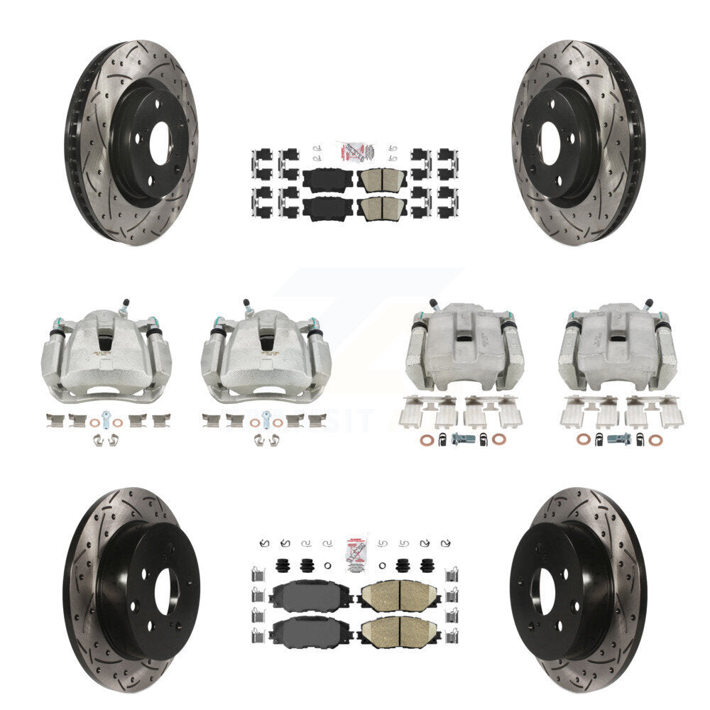 Transit Auto KCD-100445N Disc Brake Kit for 2012-2018 Toyota RAV4 - Front and Rear product image