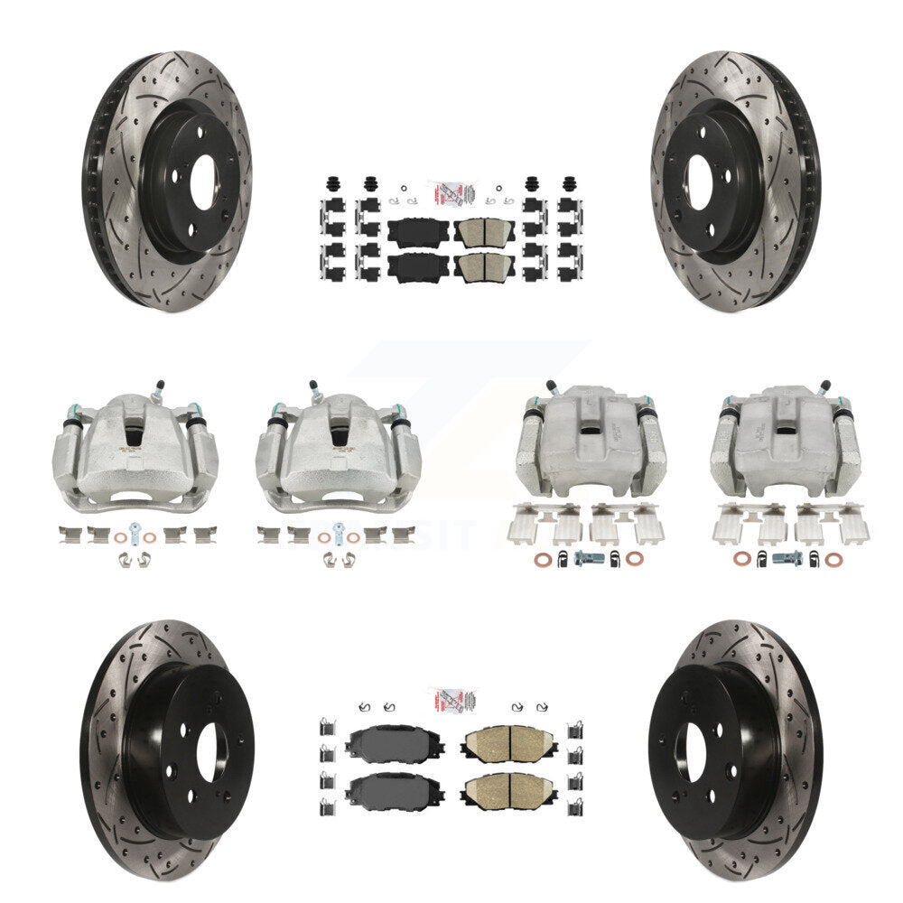 Transit Auto KCD-100446N Disc Brake Kit for 2012-2018 Toyota RAV4 - Front and Rear product image
