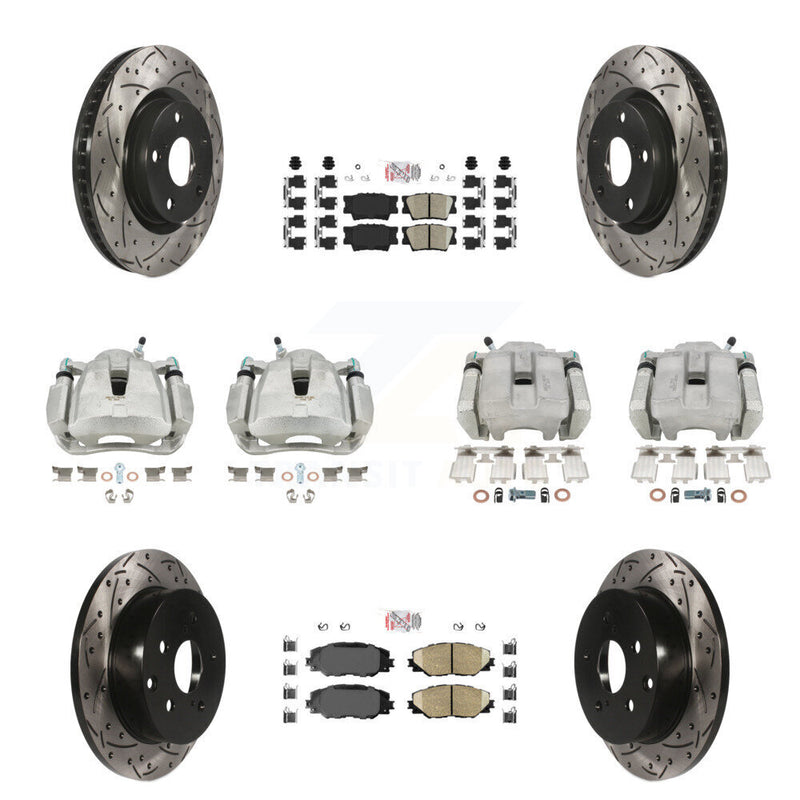 Transit Auto KCD-100446N Disc Brake Kit for 2012-2018 Toyota RAV4 - Front and Rear product image