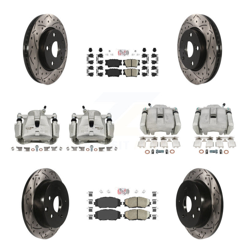 Transit Auto KCD-100450N Disc Brake Kit for 2012-2018 Toyota RAV4 - Front and Rear product image