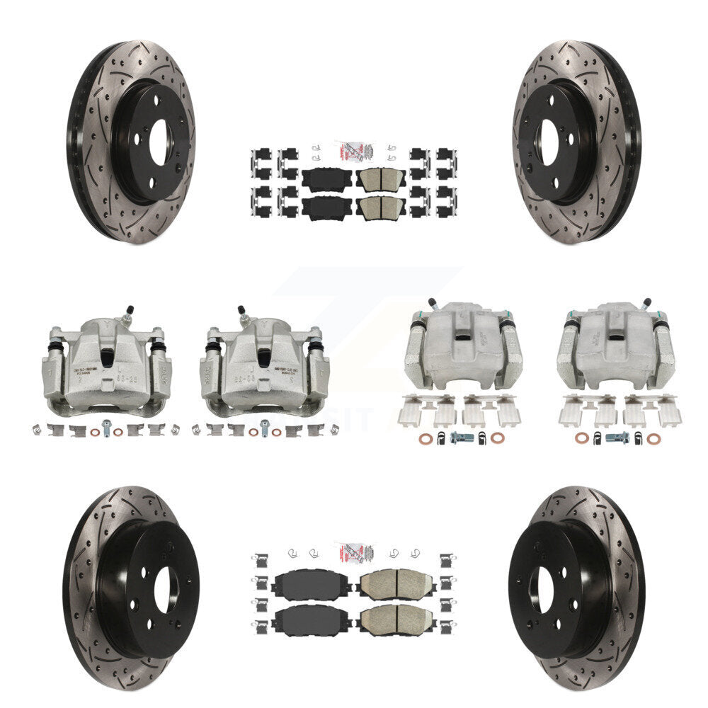 Transit Auto KCD-100451N Disc Brake Kit for 2012-2018 Toyota RAV4 - Front and Rear product image