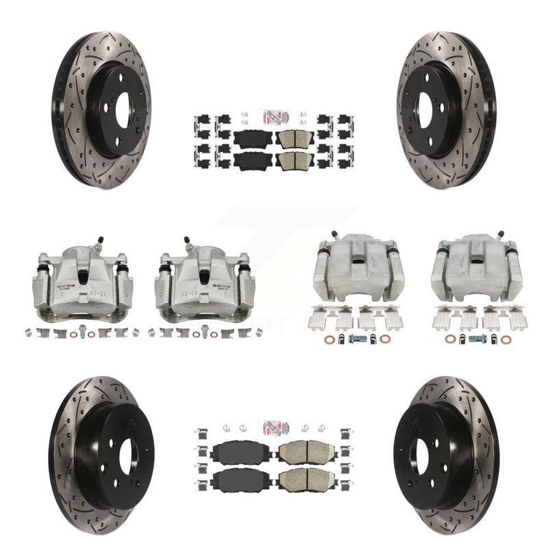 Transit Auto KCD-100451N Disc Brake Kit for 2012-2018 Toyota RAV4 - Front and Rear product image