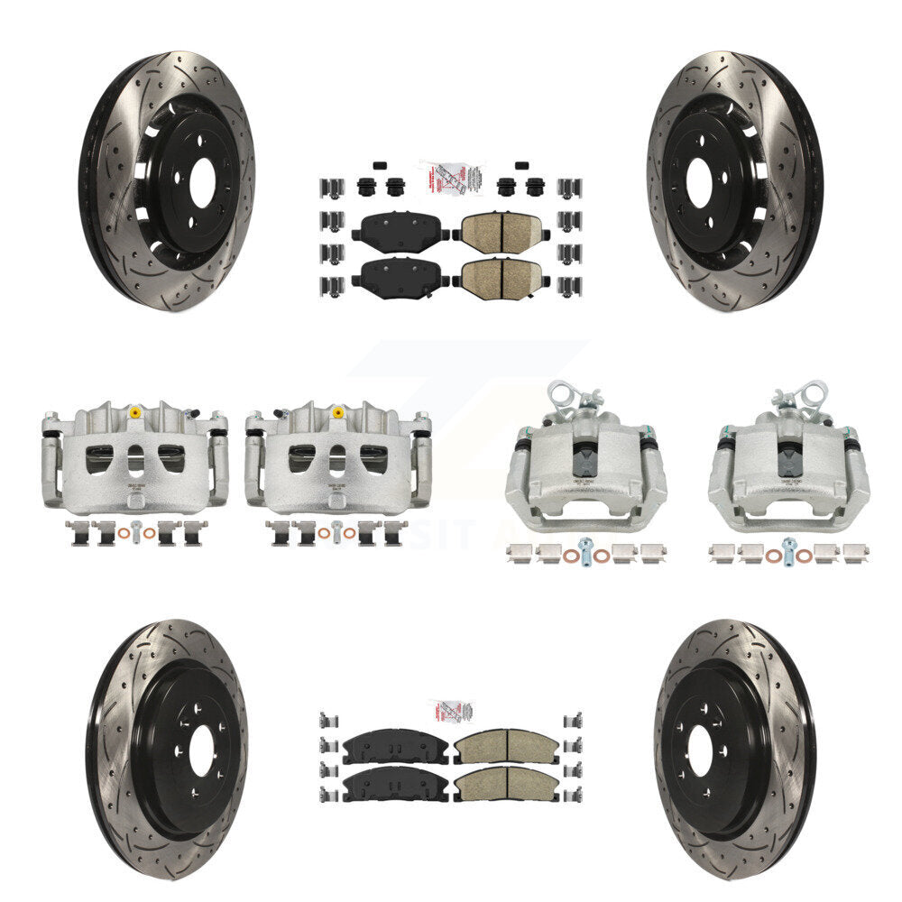 Transit Auto KCD-100470N Disc Brake Kit for 2013-2019 Ford Taurus, Ford Explorer, Ford Special Service Police Sedan & more - Front and Rear product image