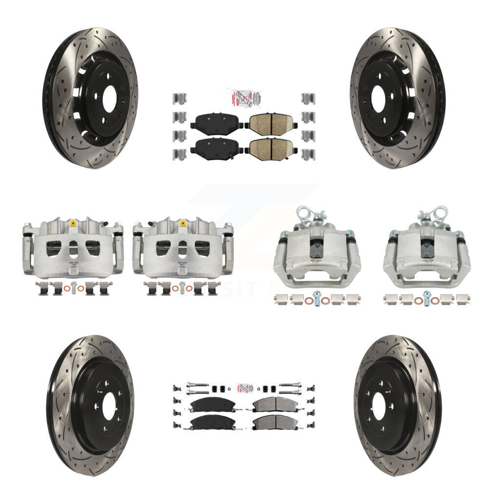 Transit Auto KCD-100473N Disc Brake Kit for 2013-2019 Ford Taurus, Ford Explorer, Ford Special Service Police Sedan & more - Front and Rear product image