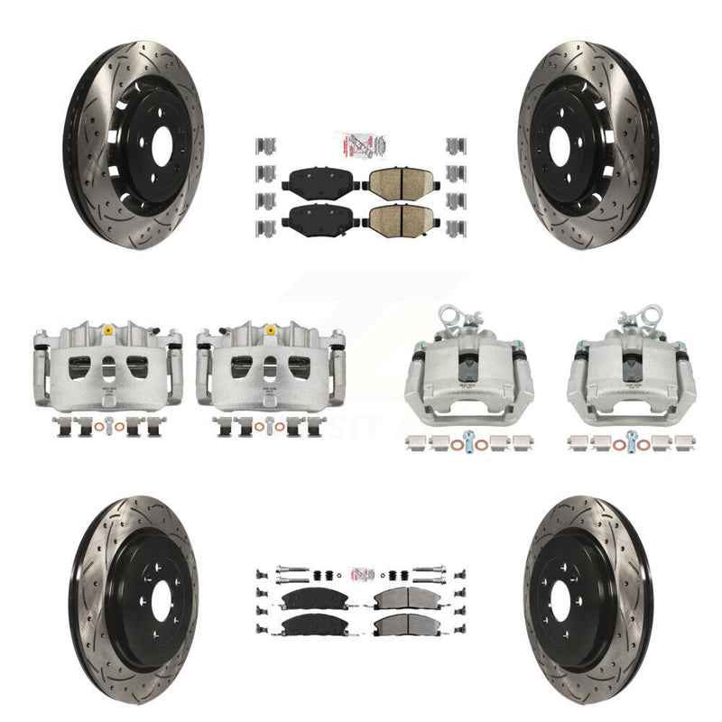 Transit Auto KCD-100473N Disc Brake Kit for 2013-2019 Ford Taurus, Ford Explorer, Ford Special Service Police Sedan & more - Front and Rear product image