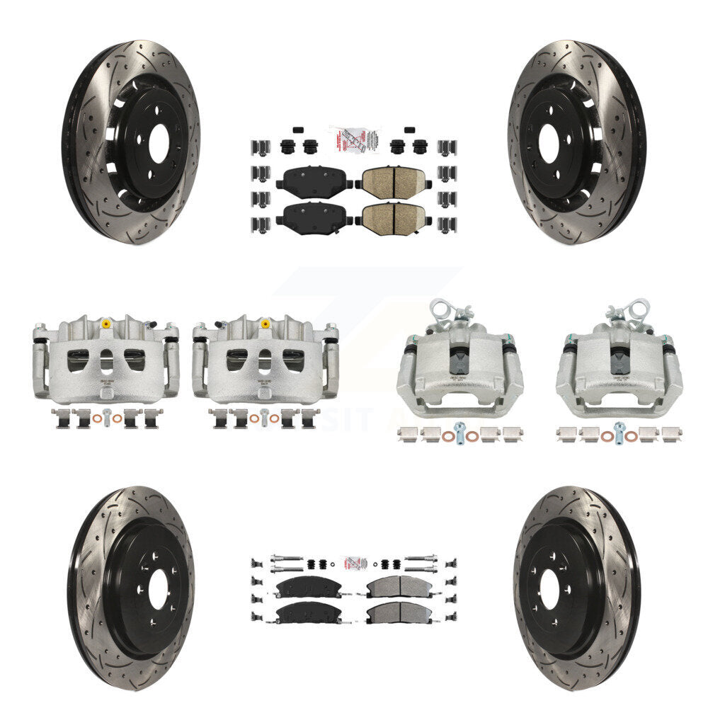 Transit Auto KCD-100474N Disc Brake Kit for 2013-2019 Ford Taurus, Ford Explorer, Ford Special Service Police Sedan & more - Front and Rear product image