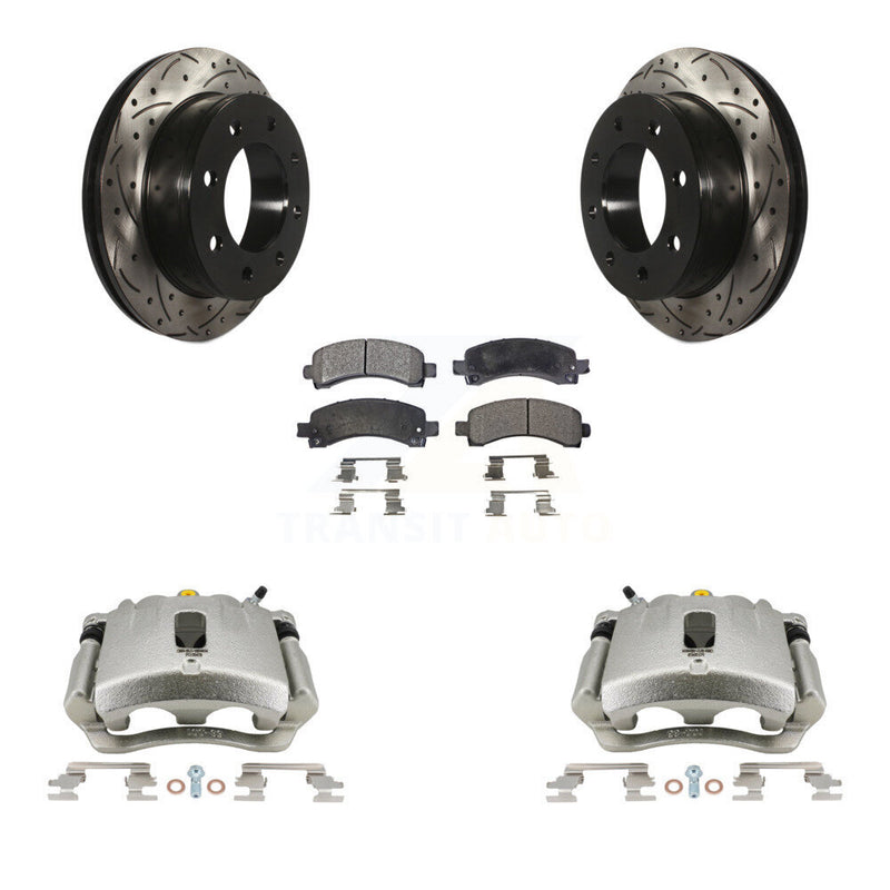 Transit Auto KCD-100475P Disc Brake Kit for 2005-2020 GMC Savana 2500, Chevrolet Express 2500, Chevrolet Express 3500 & more - Rear product image