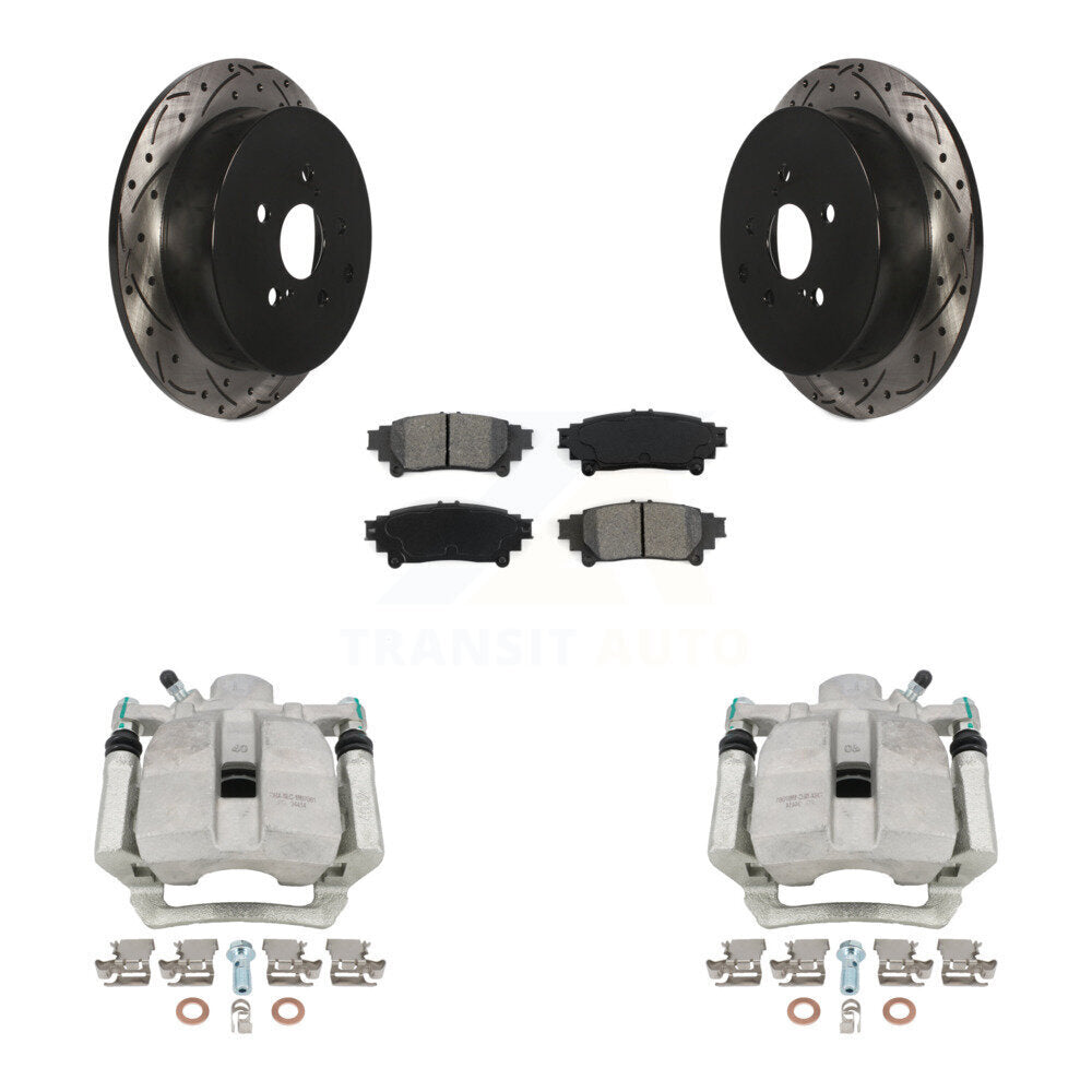 Transit Auto KCD-100484S Disc Brake Kit for 2012-2020 Toyota Highlander, Lexus RX350, Lexus RX450h & more - Rear product image