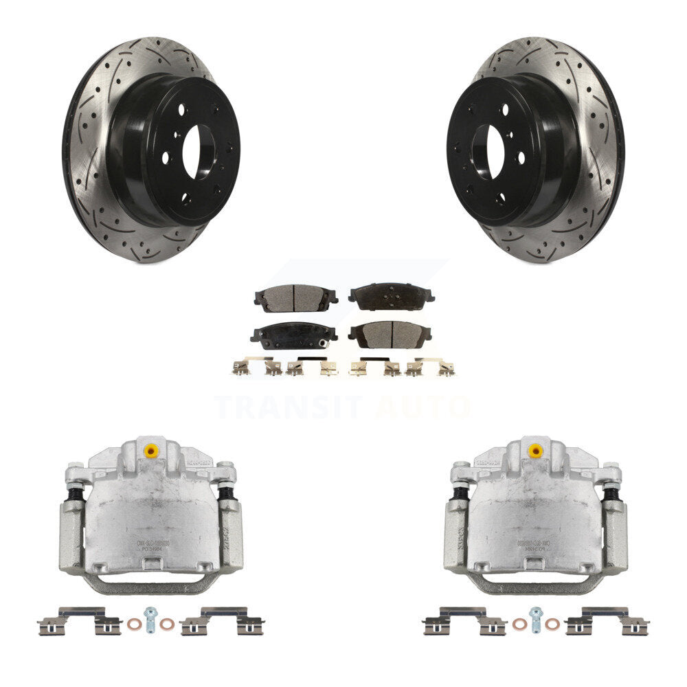 Transit Auto KCD-100486P Disc Brake Kit for 2014-2020 Chevrolet Suburban, Chevrolet Silverado 1500 LD, GMC Sierra 1500 Limited & more - Rear product image
