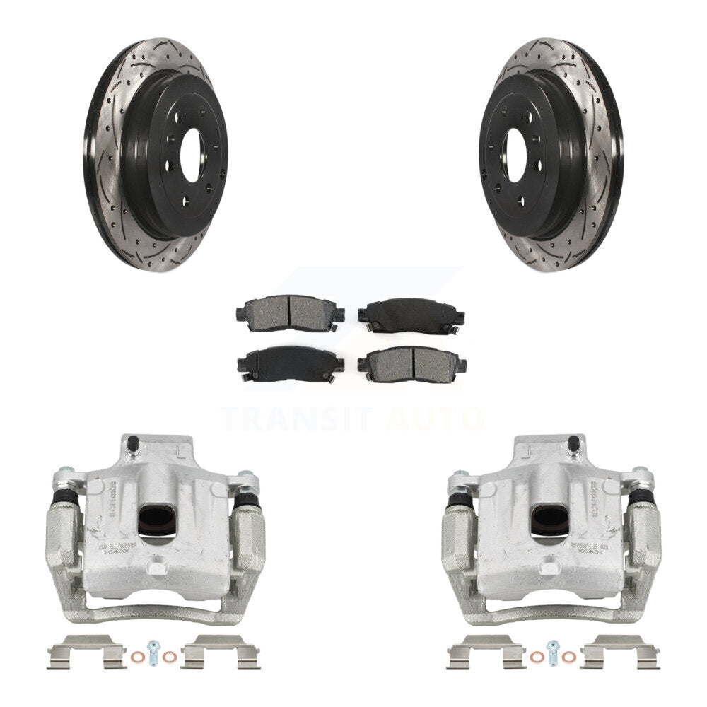Transit Auto KCD-100486S Disc Brake Kit for 2007-2017 GMC Acadia Limited, Chevrolet Traverse, Buick Enclave & more - Rear product image