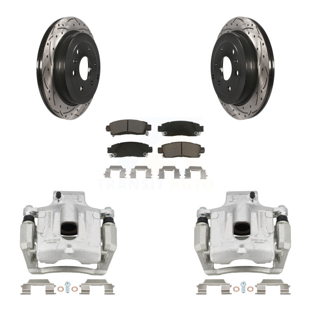 Transit Auto KCD-100493C Disc Brake Kit for 2007-2017 GMC Acadia Limited, Chevrolet Traverse, Buick Enclave & more - Rear product image